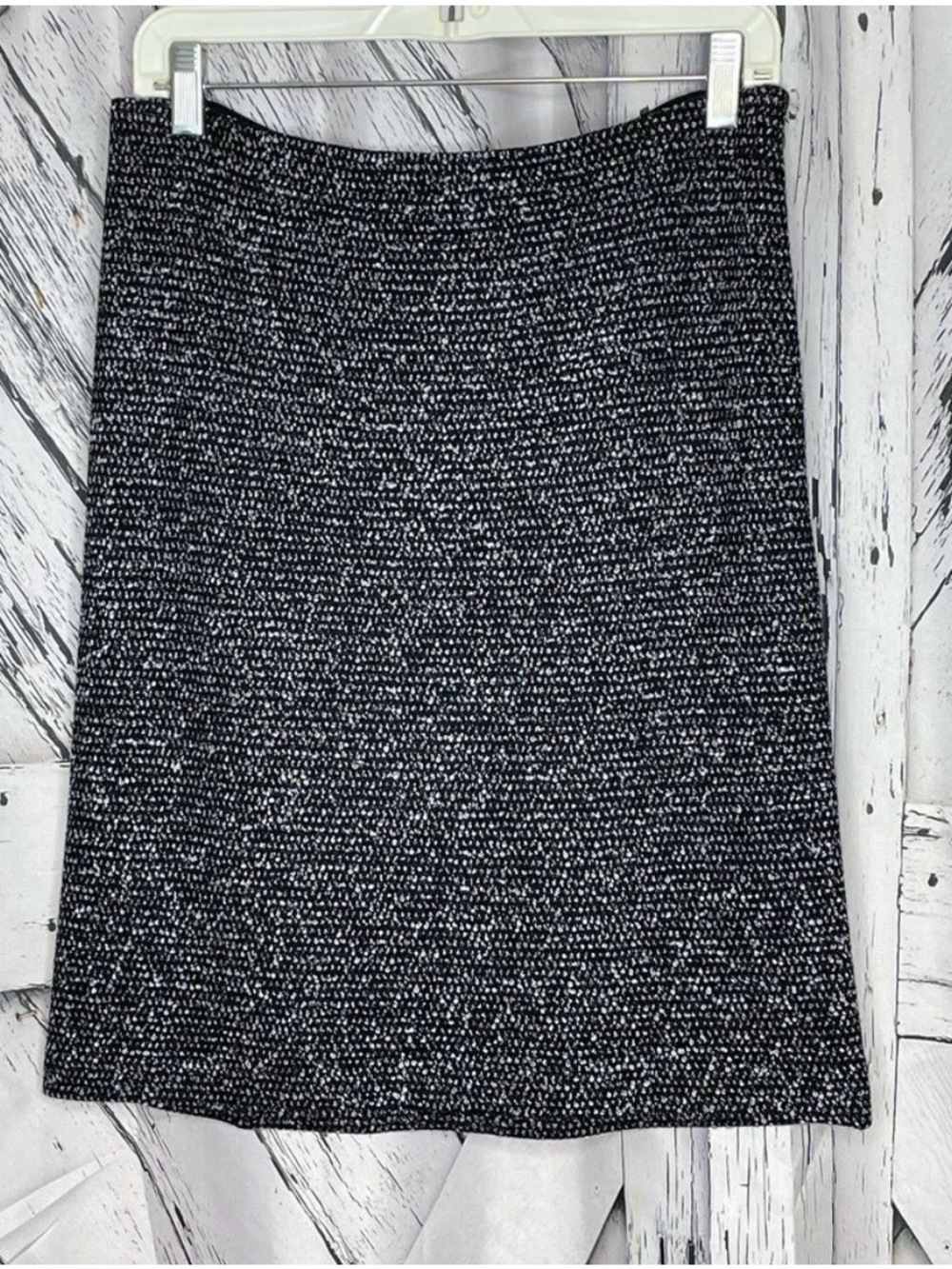 Jil Sander Black White Bouclé Tweed Pencil Skirt Quiet Luxury Officecore